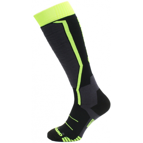 Juniorské lyžařské podkolenky (ponožky) BLIZZARD-Allround ski socks junior, black/anthracite/signal yellow