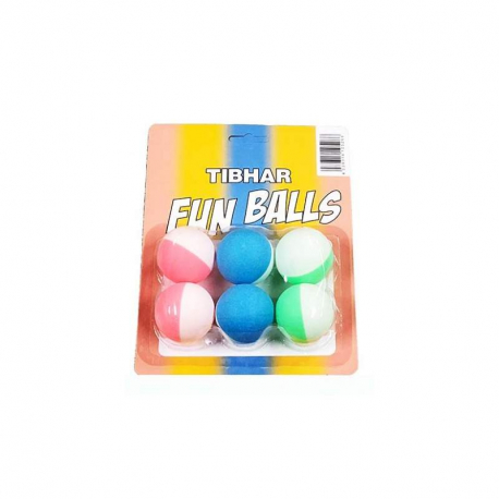 Stolní tenisové míčky TIBHAR-Tibhar Funballs, x6, bicoloured