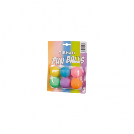 Stolní tenisové míčky TIBHAR-Tibhar Funballs, x6, multicolor