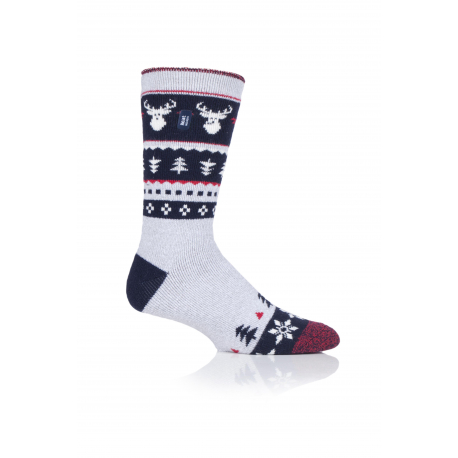 Pánské ponožky HEAT HOLDERS-1 PACK-MEN LITE FESTIVE STAG-CHRISTMAS SOCKS