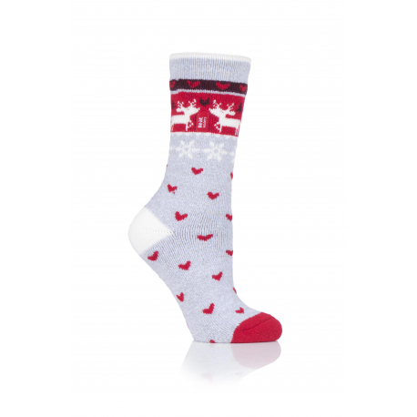 Dámské ponožky HEAT HOLDERS-1 PACK-WOMEN LITE REINDEER-CHRISTMAS SOCKS