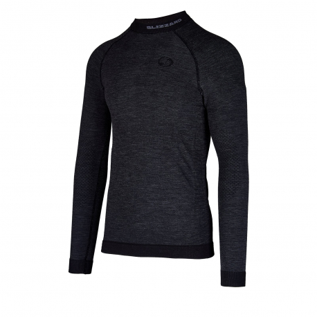 Pánske termo tričko s dlhým rukávom BLIZZARD-Mens long sleeve, merino wool, anthracite