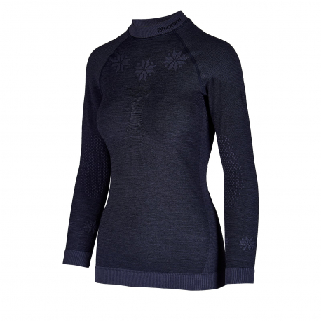 Dámske termo tričko s dlhým rukávom BLIZZARD-Viva long sleeve, merino wool, anthracite