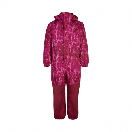 Dívčí zimní overal COLOR KIDS-Coverall AOP, AF 10.000-Beet Red