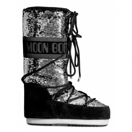 Dámské vysoké zimní boty MOON BOOT-Classic Disco black