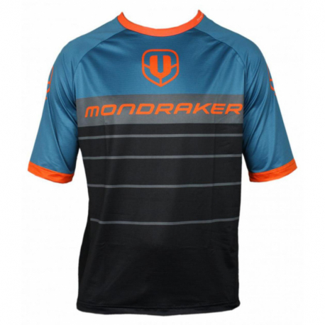 Pánský cyklistický dres s krátkým rukávem MONDRAKER-Enduro/Trail Jersey short, black/petroleum/orange