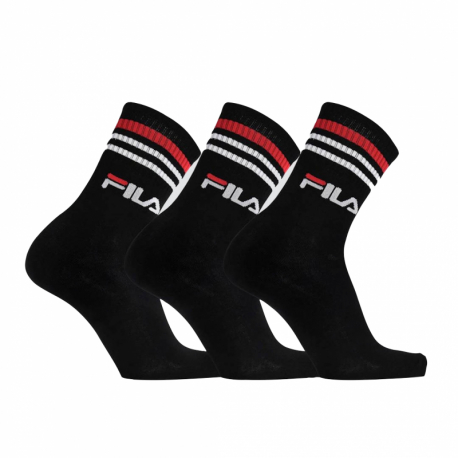 Ponožky FILA-F9090 SOCKS LIFESTYLE PLAIN 3 PACK-200 BLACK