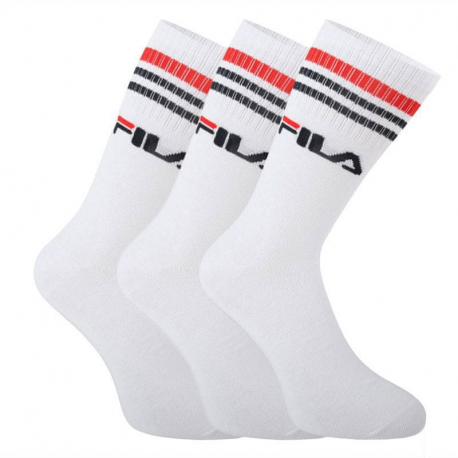 Ponožky FILA-F9090 SOCKS LIFESTYLE PLAIN 3 PACK-300 WHITE