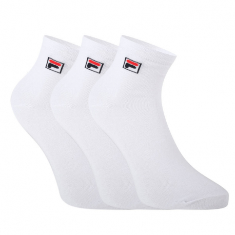 Ponožky FILA-F9303 SOCKS QUARTER PLAIN 3 PACK-300 WHITE