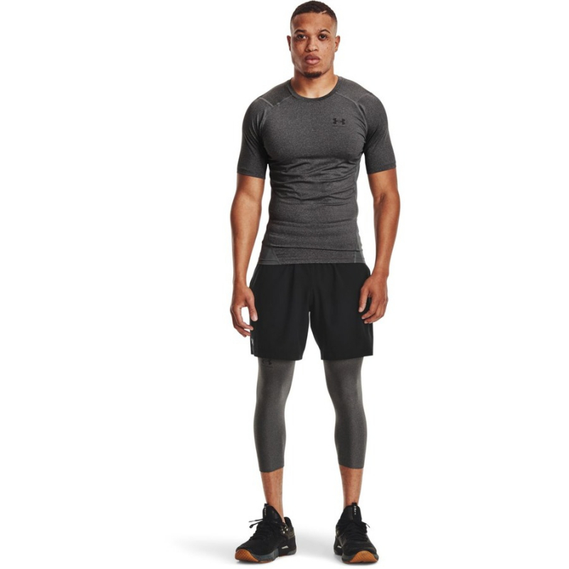 Pánské kompresní triko s krátkým rukávem UNDER ARMOUR-UA HG Armour Comp SS-GRY - 