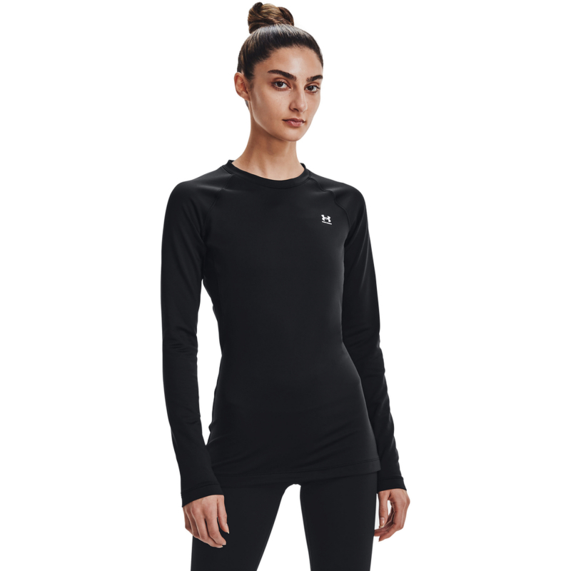 Dámské tréninkové triko s dlouhým rukávem UNDER ARMOUR-UA Authentics Crew-BLK - 