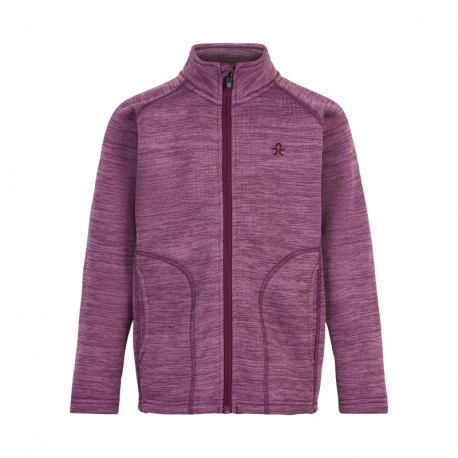 Dívčí lyžařská mikina se zipem COLOR KIDS-GIRLS Fleece jacket, melange,opera mauve