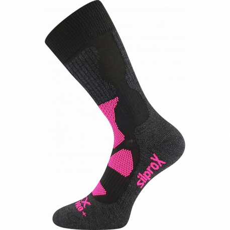 Dámské turistické ponožky VOXX-Etrex-Black/Pink