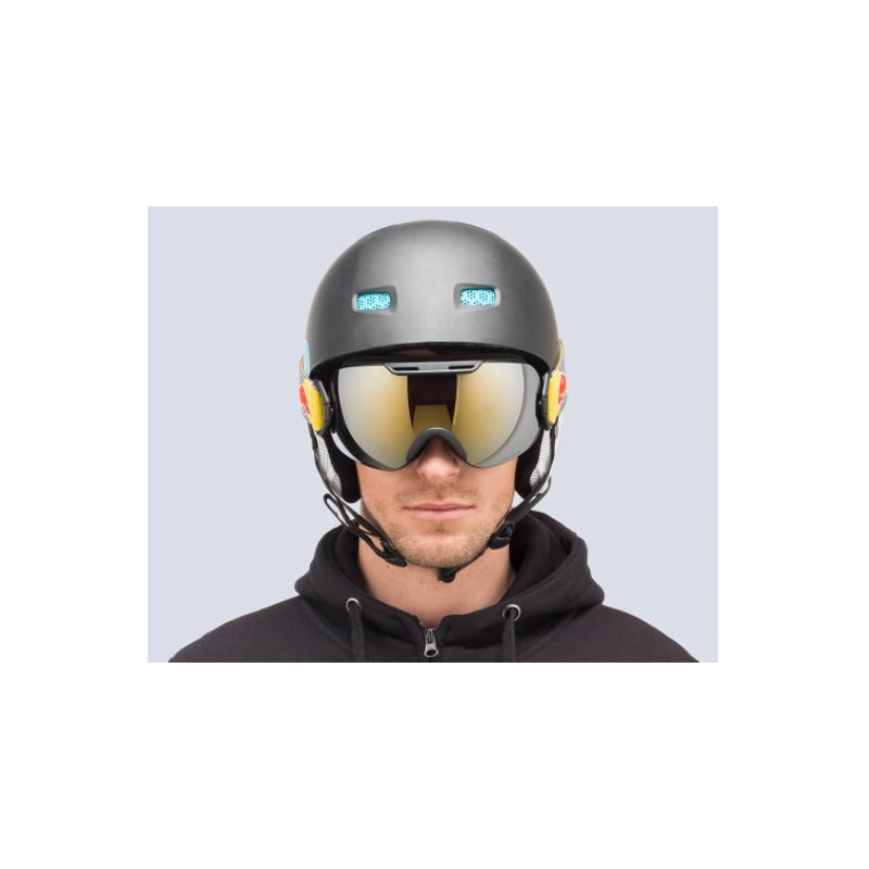 Lyžařské brýle RED BULL SPECT-SLOPE-001, matt black frame/grey headband, lens: gold snow CAT3, SMU - 