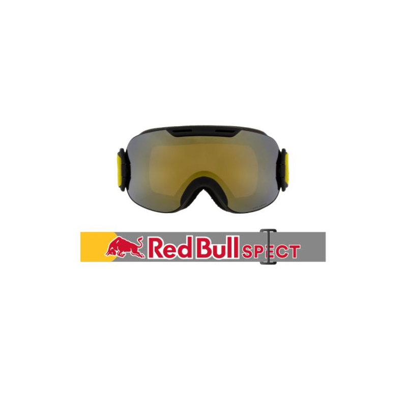 Lyžařské brýle RED BULL SPECT-SLOPE-001, matt black frame/grey headband, lens: gold snow CAT3, SMU - 