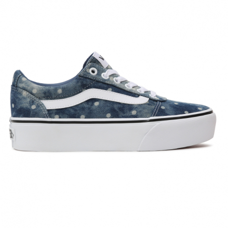 Dámská rekreační obuv VANS-WM Ward Platform (Denim Dots) moonlight blue/white