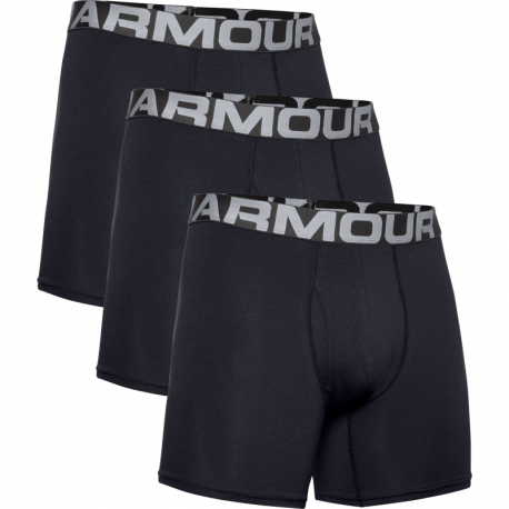 Pánské boxerky UNDER ARMOUR-3 PACK-UA Charged Cotton 6in-BLK