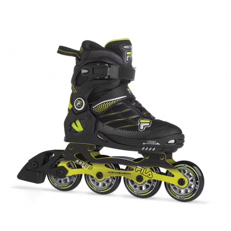 Juniorské kolečkové brusle FILA SKATES-WIZY ALU BLACK/LIME