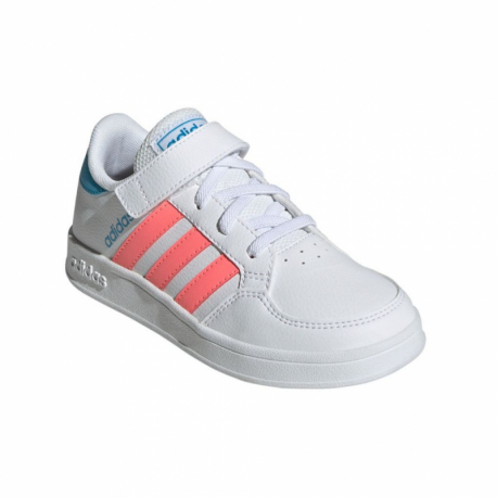 Dětská rekreační obuv ADIDAS-Breaknet EL C footwear white/acid red/sky rush