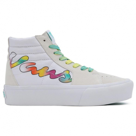 Dámská vycházková obuv VANS-UA SK8-HI Platform 2 (Spring Fade) white/true white