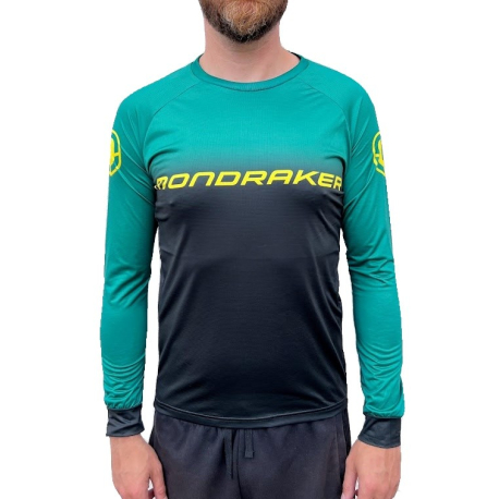 Pánský cyklistický dres s dlouhým rukávem MONDRAKER-Enduro/Trail Jersey long, british racing green/black/yellow