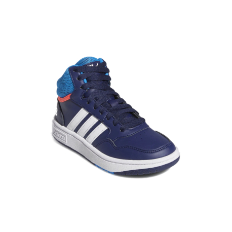 Chlapecká rekreační obuv ADIDAS-Hoops 3.0 Mid K dark blue/blue rush/turbo