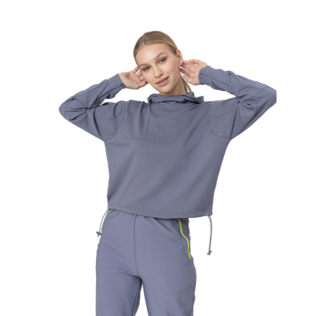 Dámská mikina s kapucí 4F-WOMENS SWEATSHIRT BLD021-25S-GREY