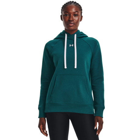 Dámská tréninková mikina s kapucí UNDER ARMOUR-Rival Fleece HB Hoodie-GRN-1356317-716