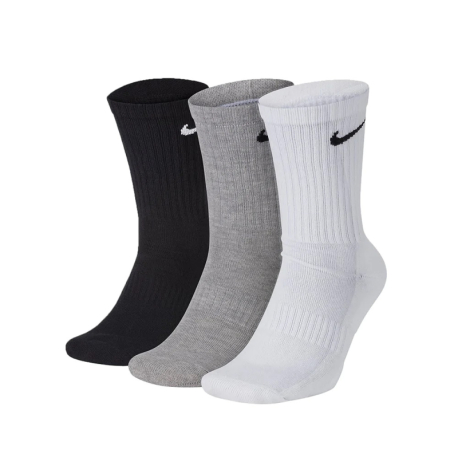 Ponožky NIKE-3 PACK-Everyday Cushion Crew-WHITE/MGREYH/BLACK