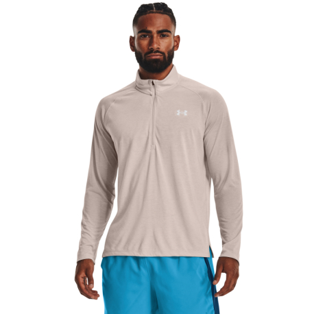 Pánská běžecká mikina s 1/2 zipem UNDER ARMOUR-UA STREAKER HALF ZIP-GRY-1361474-592