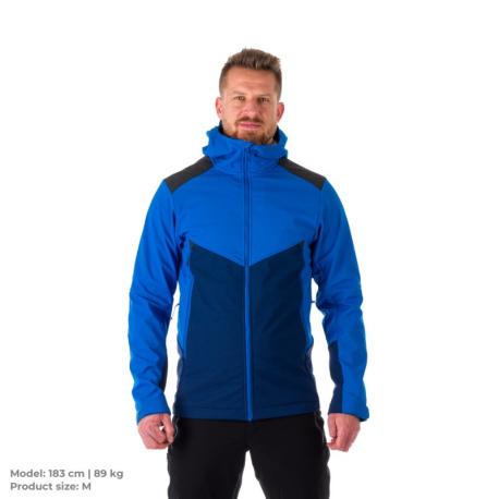 Pánská turistická softshellová bunda NORTHFINDER-DYLAN-387-blueblue