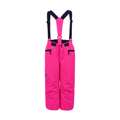 Dívčí lyžařské kalhoty COLOR KIDS-Ski pantsw. pockets, AF 10.000, pink glo