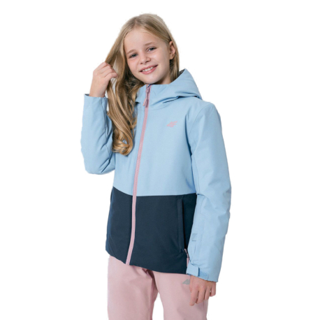 Dívčí lyžařská bunda 4F JUNIOR-GIRLS SKI JACKET JKUDN001-30S-DARK BLUE