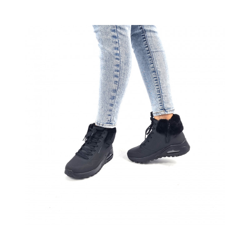 Dámské kotníkové zimní boty SKECHERS-Uno Rugged Fall Air black - 