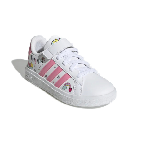 Dívčí rekreační obuv ADIDAS-Grand Court Minnie Mouse EL K cloud white/bliss pink/grey