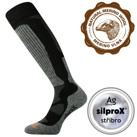 Turistické podkolenky VOXX-Merino Etrex-kneesock-Black