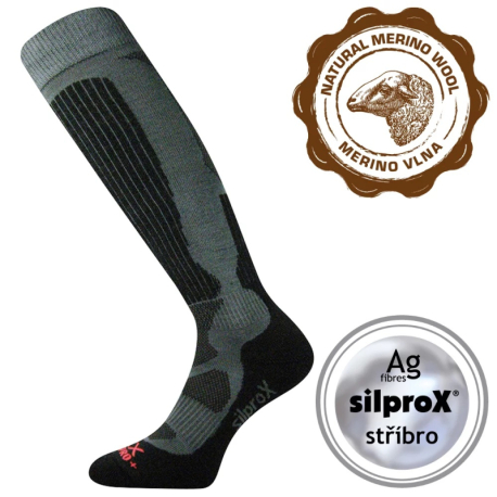 Turistické podkolenky VOXX-Merino Etrex-kneesock-Dark grey