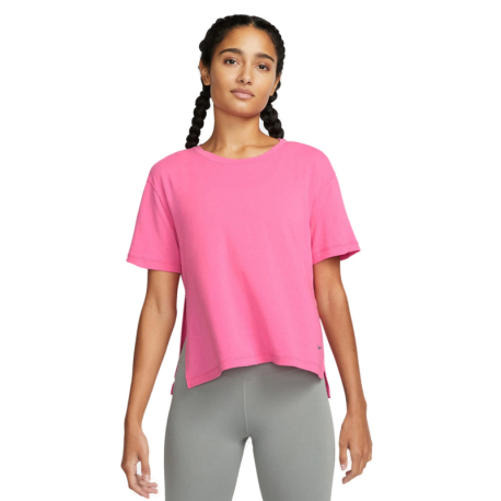 Dámské tréninkové triko s krátkým rukávem NIKE-W NY DF S/S TOP-Pink