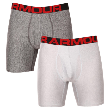 Pánské boxerky UNDER ARMOUR-UA Tech 6in 2 Pack-GRY