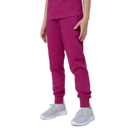 Dívčí tepláky 4F JUNIOR-TROUSERS CAS  F130-53S-DARK PINK