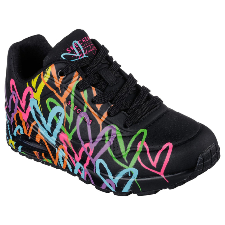 Dámská vycházková obuv SKECHERS-Uno Highlight Love black/multi