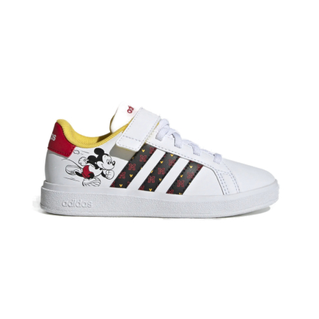 Dívčí rekreační obuv ADIDAS-Grand Court Mickey cloud white/core black/better scarlet