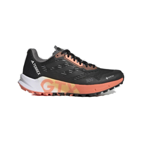 Dámská běžecká trailová obuv ADIDAS-Terrex Agravic Flow 2.0 GTX core black/core black/coral