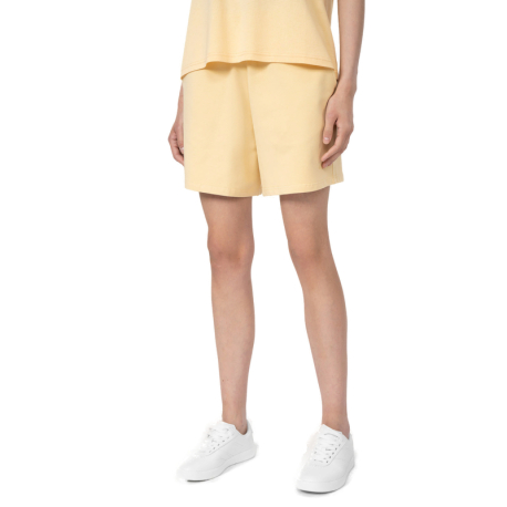 Dámské teplákové kraťasy 4F-SHORTS CAS  F070-73S-LIGHT LEMON