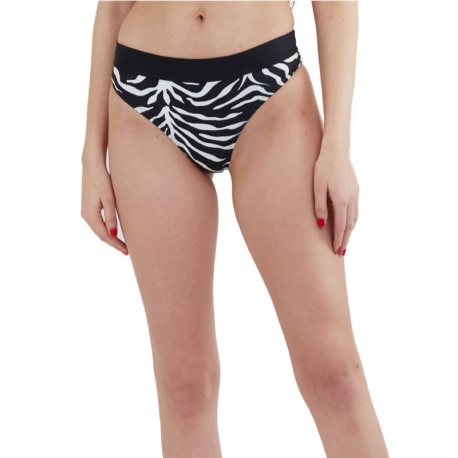 Dámské plavky spodní díl FUNDANGO-Sahara Mid Waist Full Bottoms-903-black injun