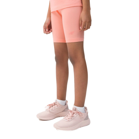 Dívčí teplákové kraťasy 4F JUNIOR-TIGHTS CAS  F037-65S-PALE CORAL