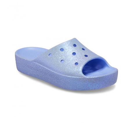 Dámské šlapky (plážová obuv) CROCS-Classic Platform Glitter Slide W moon jelly