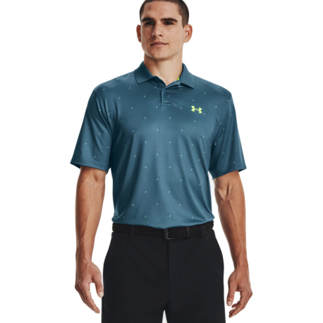 Pánské golfové polo triko s krátkým rukávem UNDER ARMOUR-UA Perf 3.0 Deuces Polo-BLU