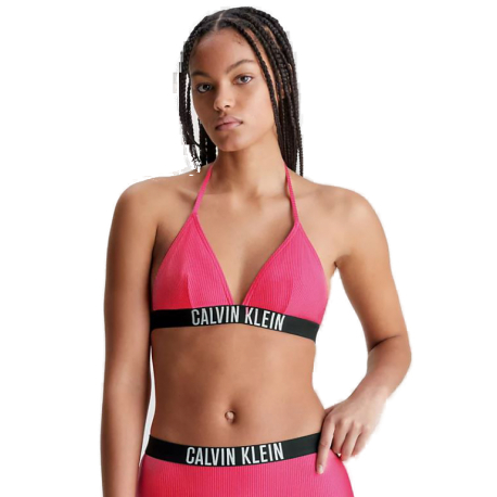 Dámské plavky vrchní díl CALVIN KLEIN-TRIANGLE RP-KW0KW01967-XI1-Pink