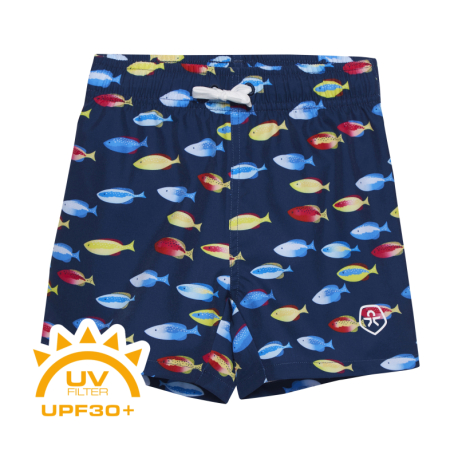 Chlapecké plavky COLOR KIDS-Swim Shorts - AOP, goji berry 720140.4552